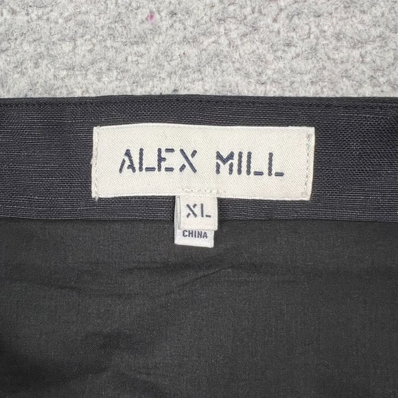 Alex Mill Linen Blend Mini Dress Womens XL Button‎ Front Sleeveless Casual Black - Picture 3 of 11